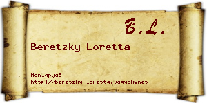 Beretzky Loretta névjegykártya